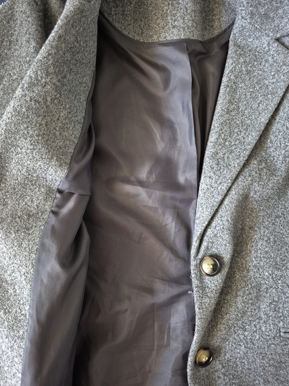 Ardene Gray Single-Breasted Wool-Blend Coat - Picture 2 of 4